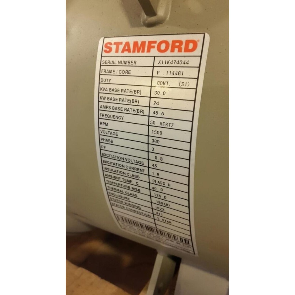 Alternator Stamford 30 Kva