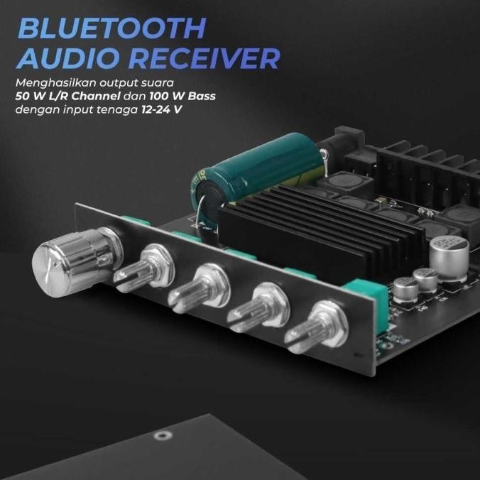 Wuzhi Audio Bluetooth Amplifier 2.1 Channel 50W X2 + Bass 100W Zk-Tb21