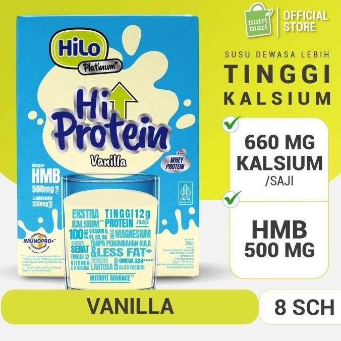 

HiLo Platinum + HMB 8 Sachet - Susu Tinggi Protein Jaga Massa Otot JAM23