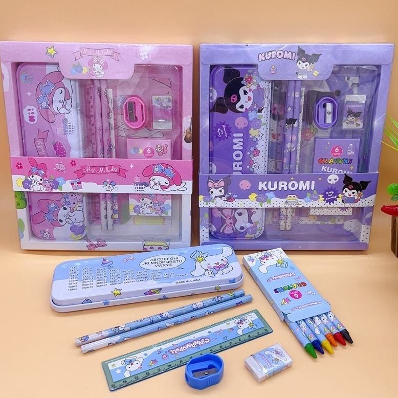 

Murah 7 In 1 Stationery Set Sanrio / Kotak Pensil Anak / Alat Tulis Set Karakter Kuromi / Kado Anak Atk Gha-68