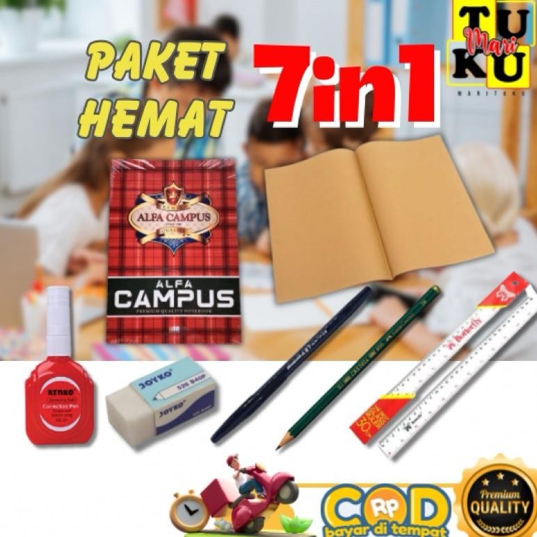 

Murah Buku Tulis Alfa Campus Paket Hemat 7In1 Cuma 70Rb Fb-43