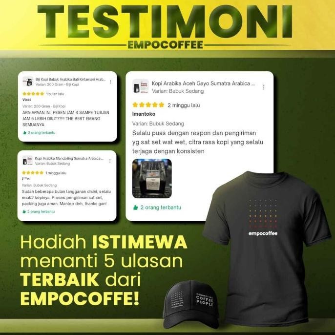 

Kopi Robusta Aceh Gayo Sumatra Coffee Roast Bean Espresso Coffe 500 Gr