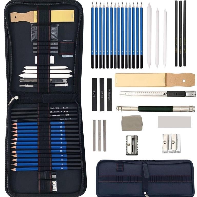 

Diskon 33Pcs/Set Sketch Pensil Pisau Penghapus Dan Pensil Gambar Untuk Keperluan Sekolah Pencil Drawing Set Sketsa Dan Lukisan Set 8.8