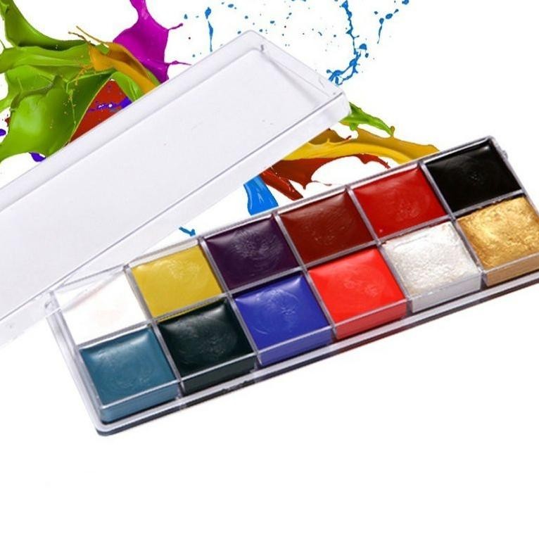 

Promo 12 Warna Body Face Painting Cat Wajah Painting Wajah Body Painting Palette Wajah Murah