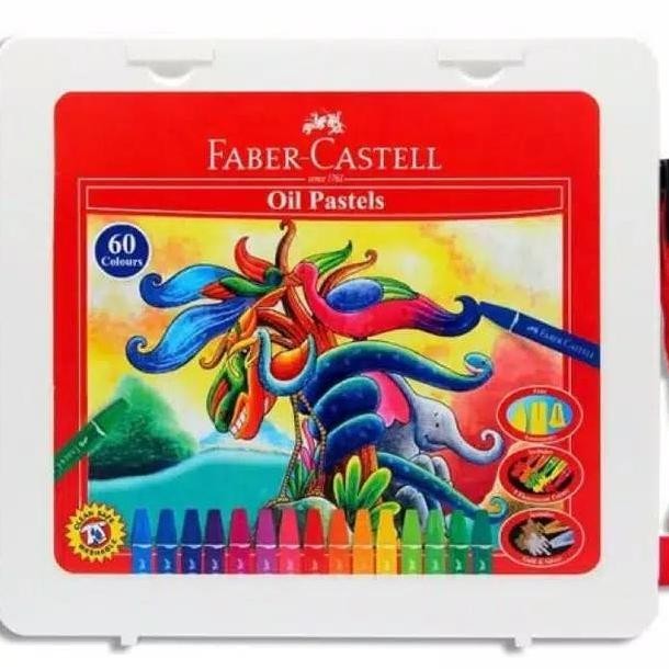 

8.8 Crayon 60 Warna / Hexagonal Oil Pastel 60 Faber Castell Hig Quality