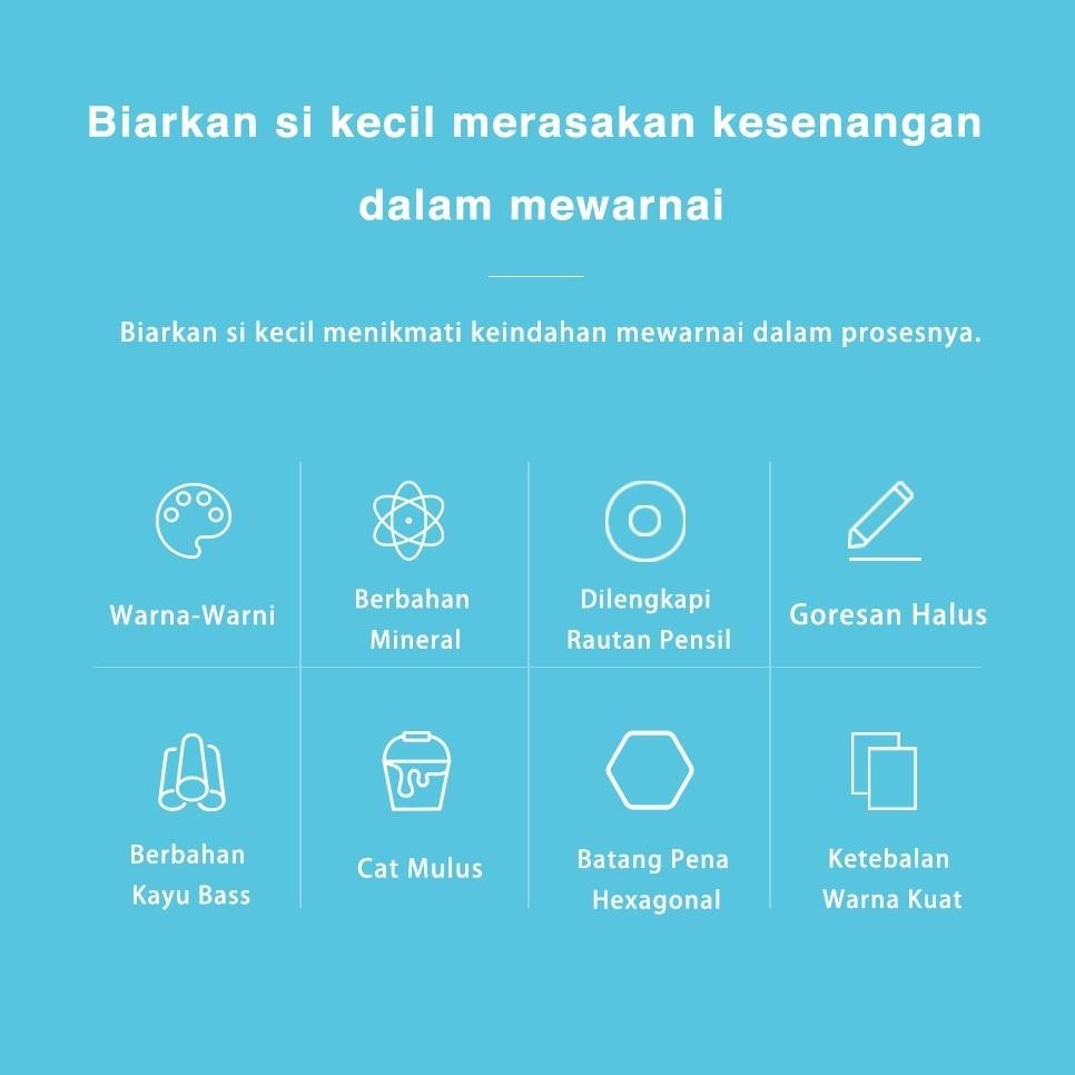 

Big Sale Deli Pensil Warna Youku Warna Cerah Bahan Kuat, Bentuk Pensil Heksagonal 12/24/36 Warna 701X Murah