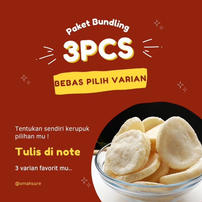 

BUNDLING 3 BUNGKUS KERUPUK BEBAS PILIH VARIAN ASLI PALEMBANG