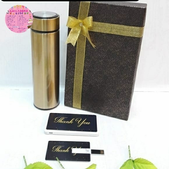 

souvenir flashdisk 32gb dan power bank custom-hampers kantor-flashdisk handuk termos