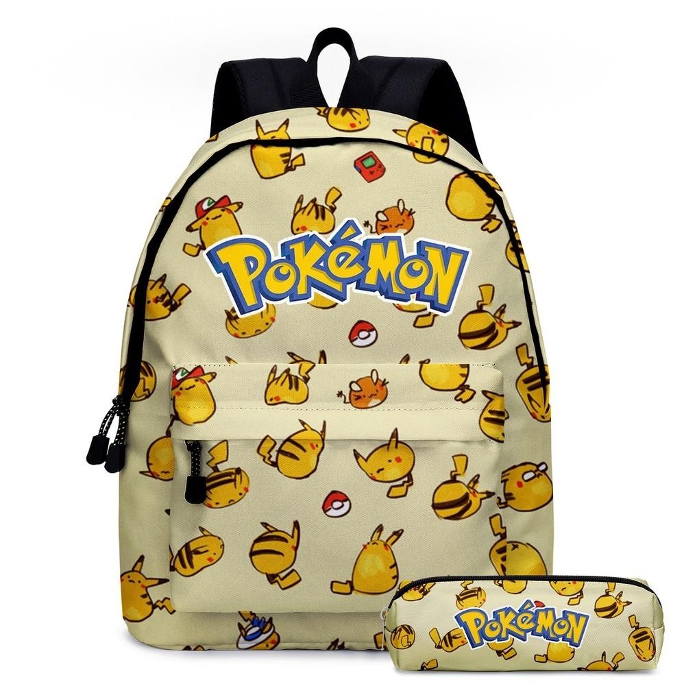 

Original Flamingoofficial852 [Various Designs] Pokemon Pikachu Children Kids School Bag Backpack & Pencil Case Set Wes-24