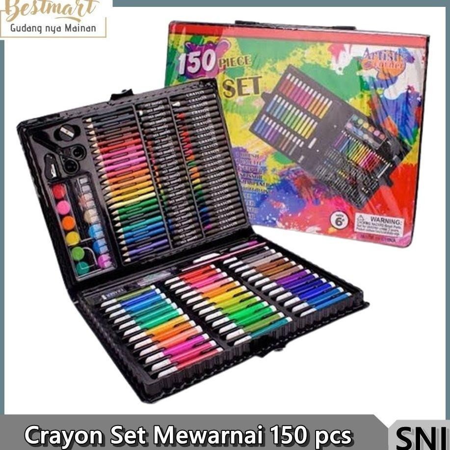 

Viral Crayon Anak Set 150 Pcs Set Spidol Alat Menggambar Mewarnai Pensil Krayon Set Art Colouring Free Bubble Wrap / N O Ukd-