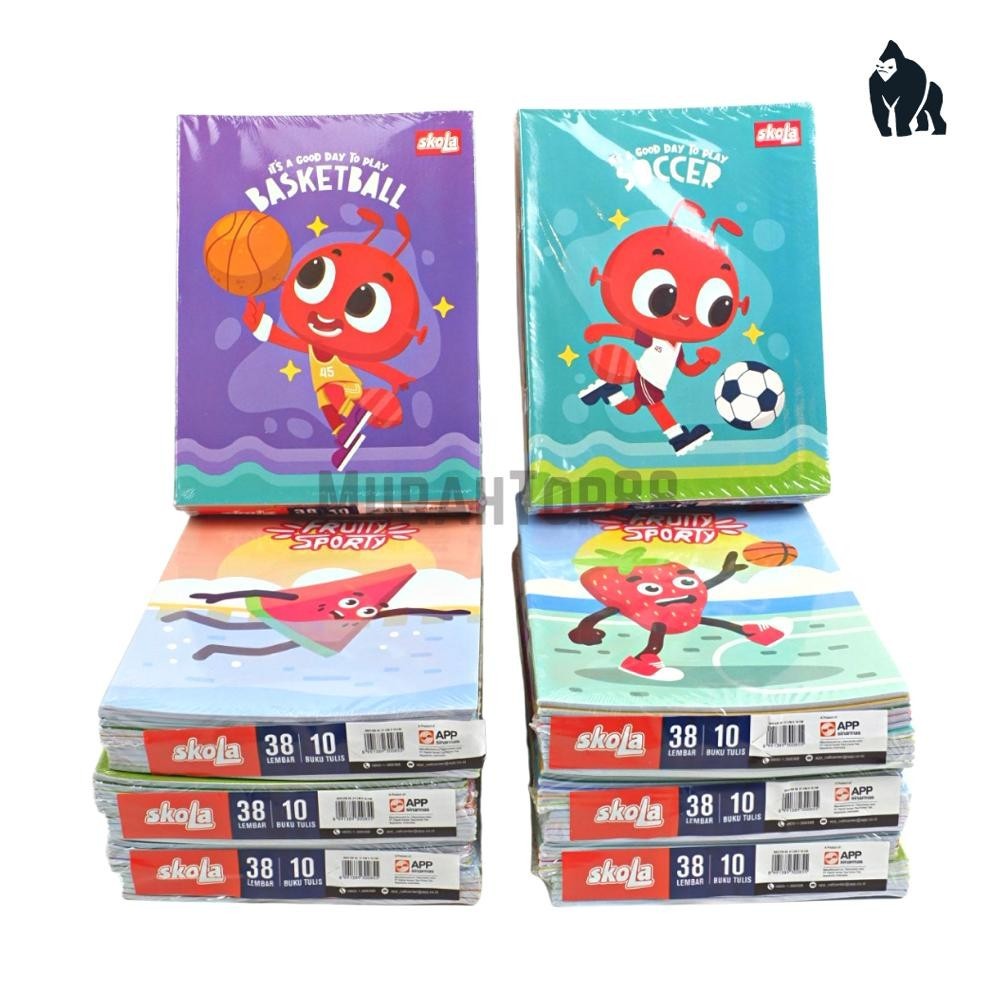 

IQR-914 Buku Tulis SKOLA 38 Lembar Murah / Buku Sekolah Anak Bergaris Karakter Sidu Sinar Dunia [PER PACK ISI 10 PCS] Viral