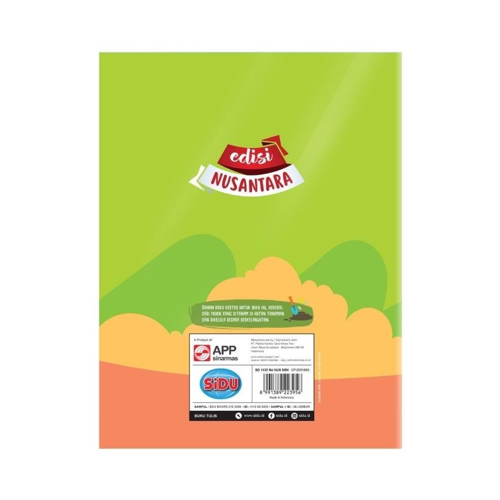 

Ah67 ( 1 Pack ) Buku Tulis Sinar Dunia / SIDU isi 38 Lembar Murah