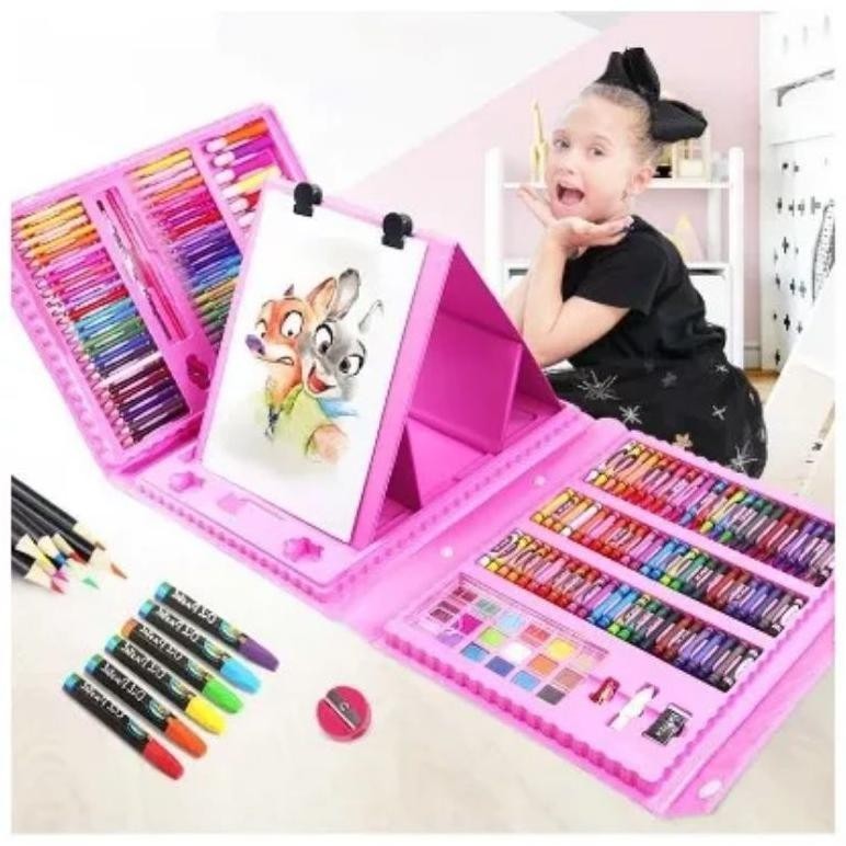

SALE Crayon Mewarnai 150 Warna/Crayon Art Set/Perlengkapan Menggambar Mewarnai Anak Set Koper 150 In 1/ART Set 208 Pensil Warna Crayon fx-45