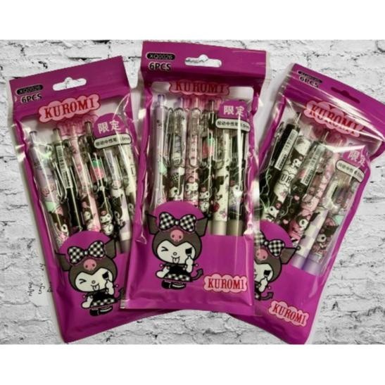

er-6 PENA SANRIO 1 PACK ISI 6 PCS KARAKTER SANRIO KUROMI Termurah
