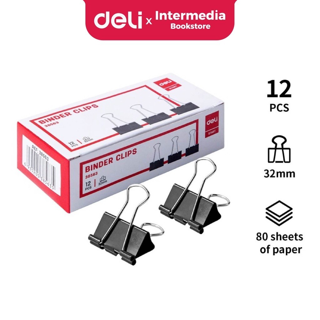 

Deli Binder Clip 32mm E38563 bebas karat dilapisi oleh eletroforesis (260)