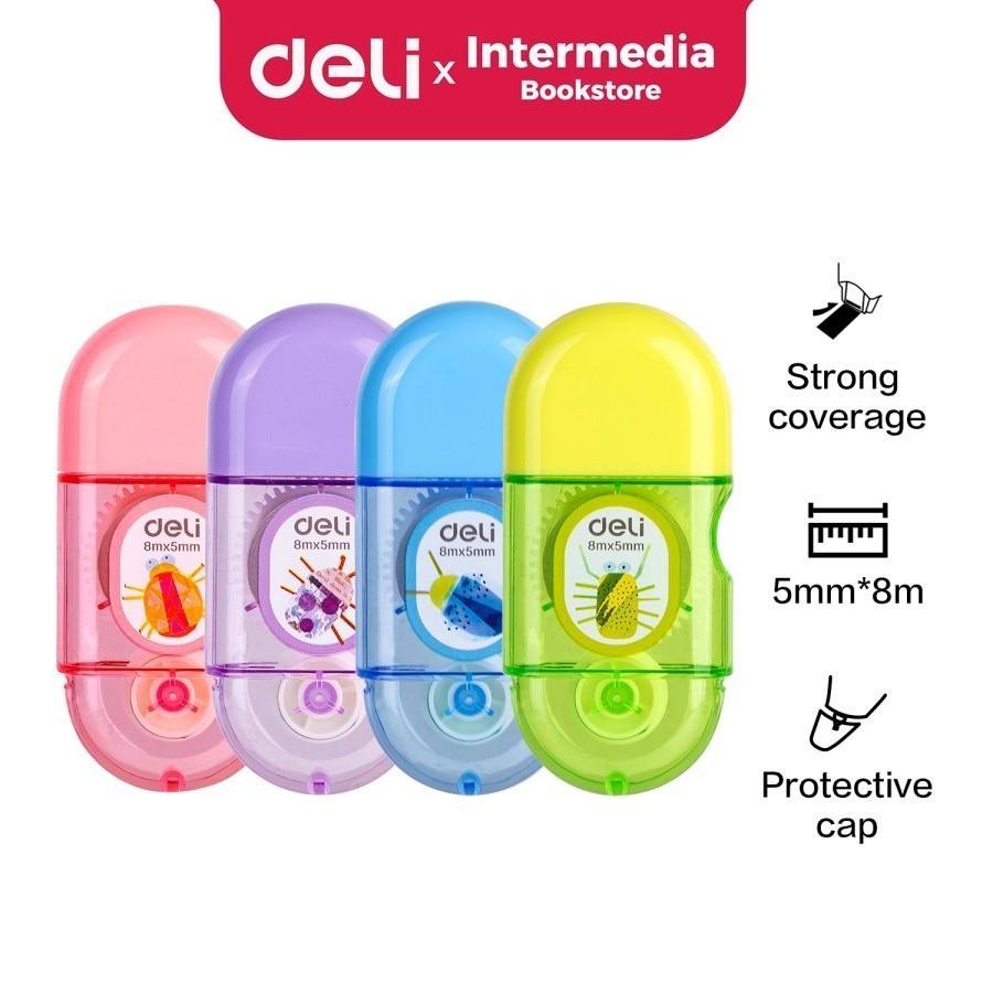 

Deli Correction Tape EH351 / Tip X Kertas 6mm Tidak Mudah Robek