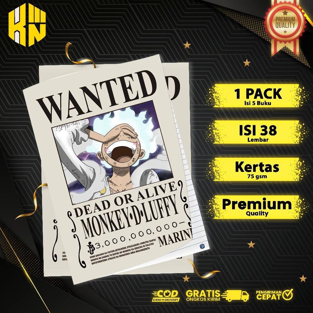 

tu-67 KEN.IND - Buku Tulis Sekolah Anime 38 Lembar ( PAK ) Bergaris 38 Lembar 1 Pak Isi 5 Buku/ Buku Tulis Anime/ Buku Aesthetic/ Buku Catatan Viral