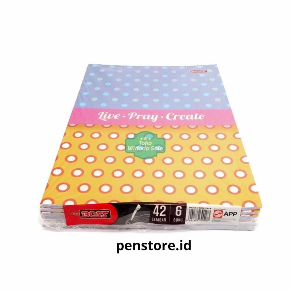 

rg-4 [1 PACK ISI 6 PCS] Buku Tulis BIG BOSS Isi 42 Lembar Premium