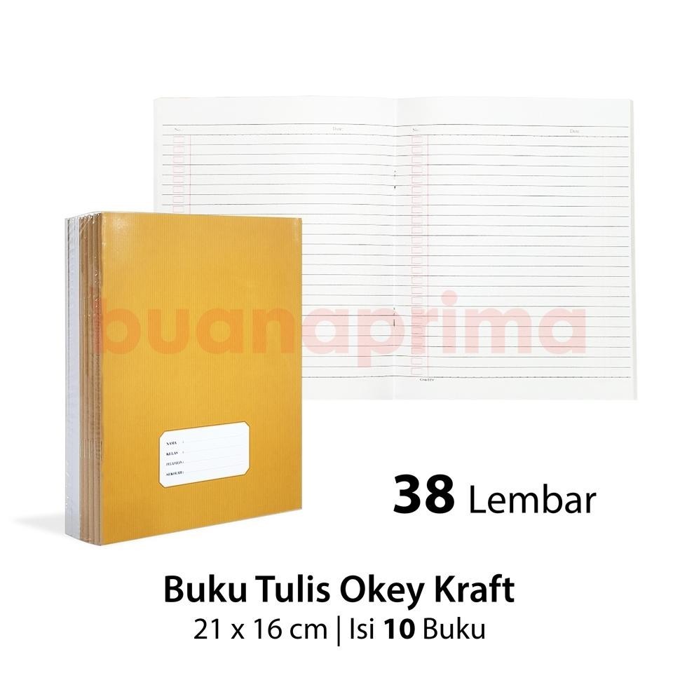

Im31 Buku Tulis Pendek Kraft OKEY 38 Lembar isi 10 Buku Sampul Coklat Notebook Sekolah Kwarto Hemat