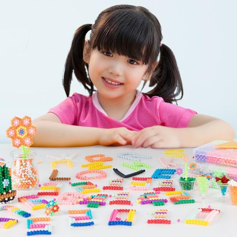 tu-67 JAKI Mainan puzzle manik ajaib Set 2200pcs diy pendidikan tempelkan manik ajaib kabut air Mura