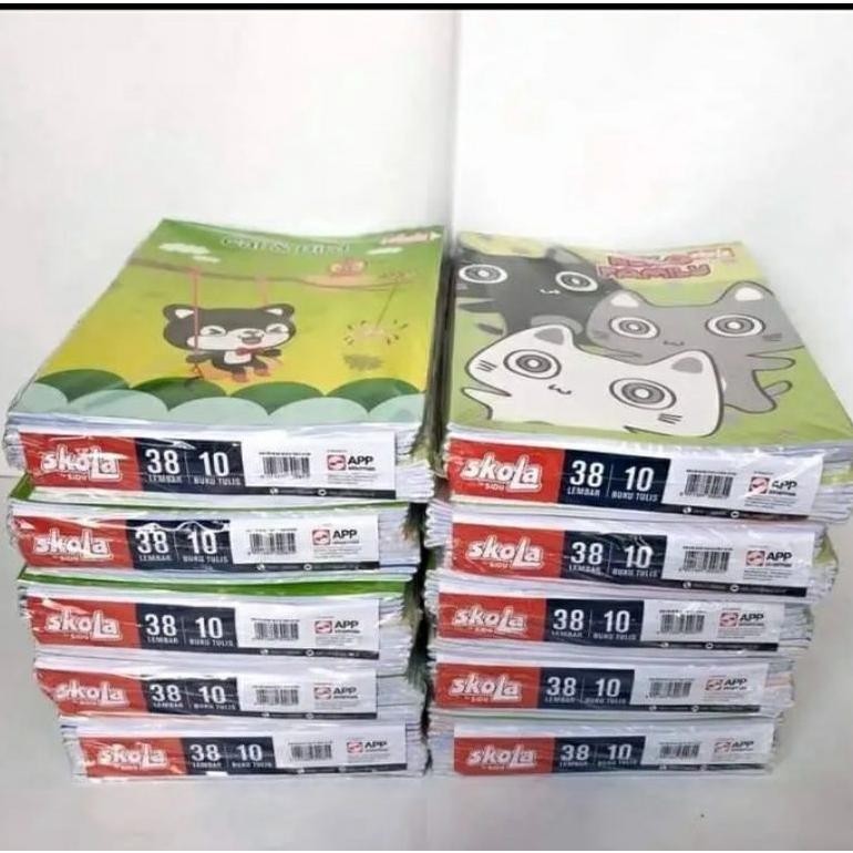 

h-4 satu pak 10 buku tulis skola 38 by SIDU Terlaris