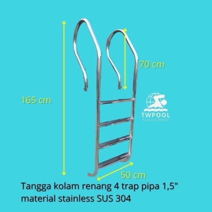 Tangga Kolam Renang 4 Trap Free Ongkir