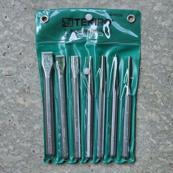 Punch And Chisel Set 7 pcs Tekiro Pahat Beton Set Tekiro 7 PCS
