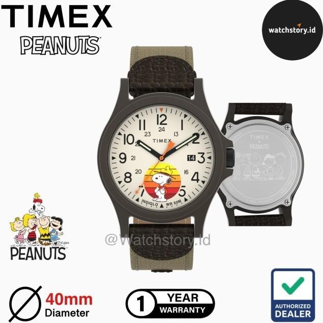 Jam Tangan Analog Timex Expedition Peanuts Beagle Scout Tw4B29200