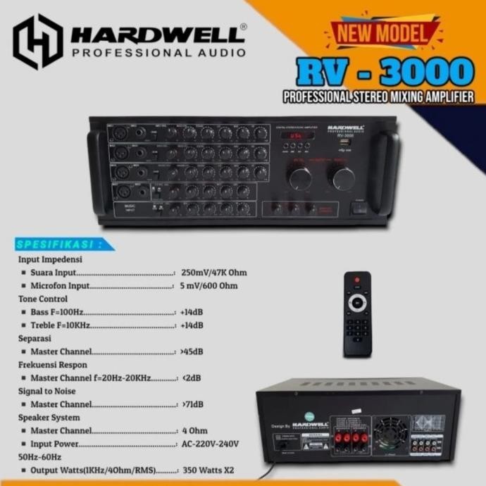 Jual Amplifier Hardwell Rv 3000/Rv_3000/Original Hardwell