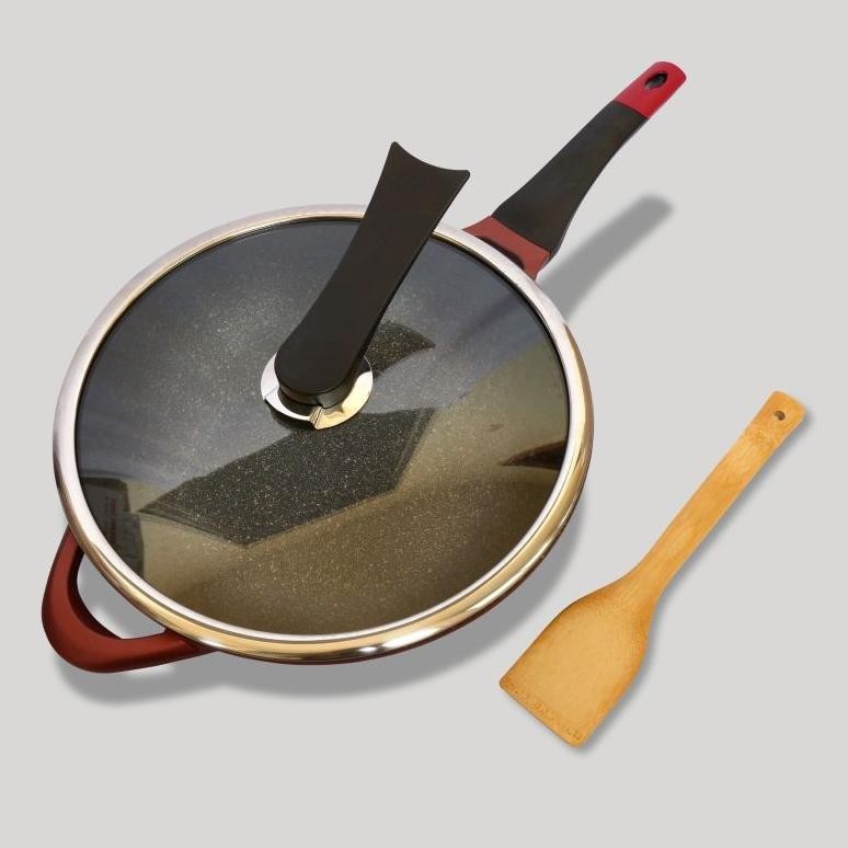 stok PANCI WOK PAN OMICKO 32CM ANTI LENGKET TERLARIS