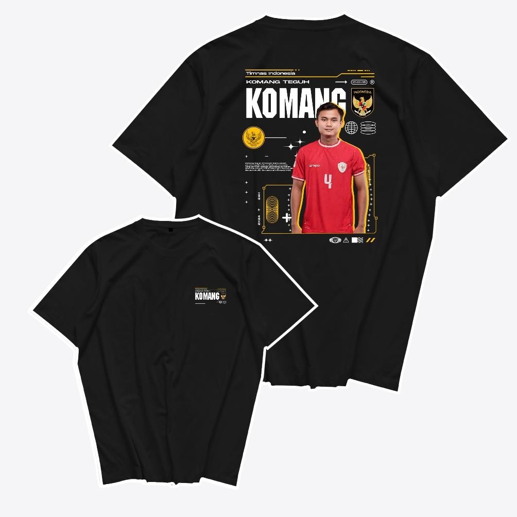 Terlaris Kaos Komang Teguh Streetwear Baju Streetwear Kaos Timnas Tshirt Combed 24S