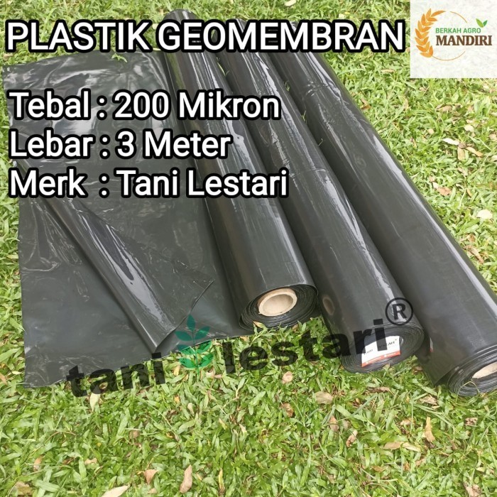 

JUAL PLASTIK GEOMEMBRAN HDPE LEBAR 3 METER TEBAL 200 MIKRON TANI LESTARI