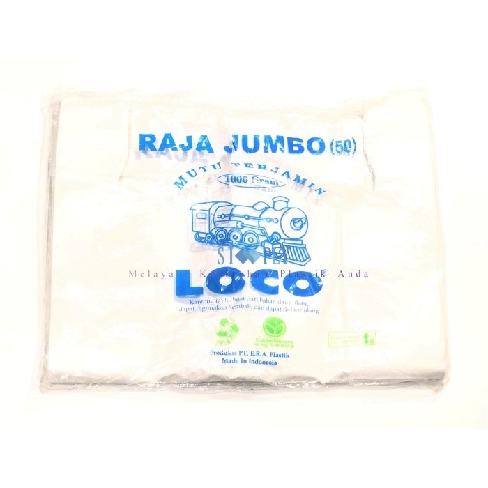 

JUAL Kantong Plastik Kresek Loco HD Tebal Putih 1kg Uk 50