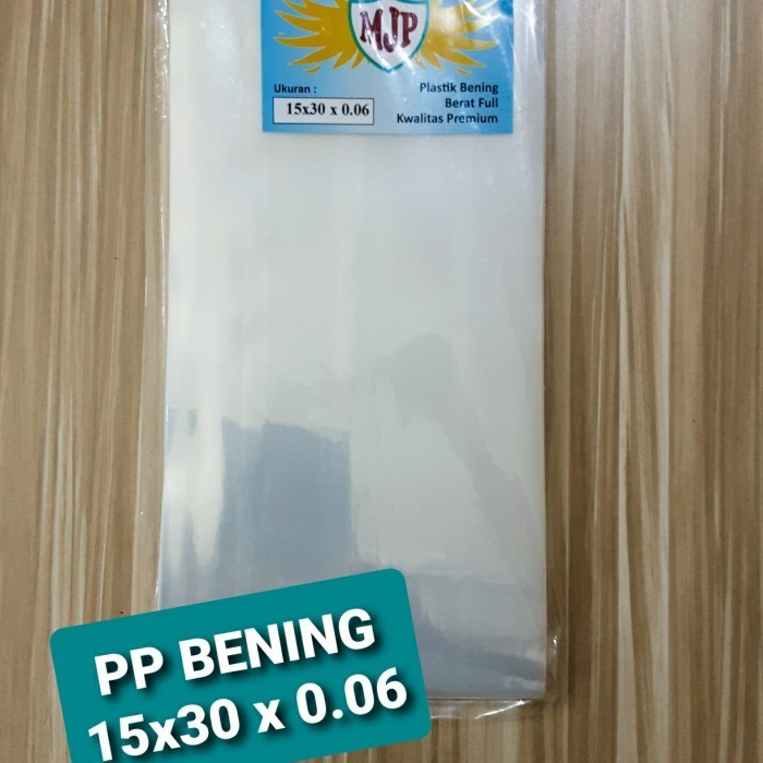 

JUAL Plastik PP Bening Uk 15x30 Tebal 06
