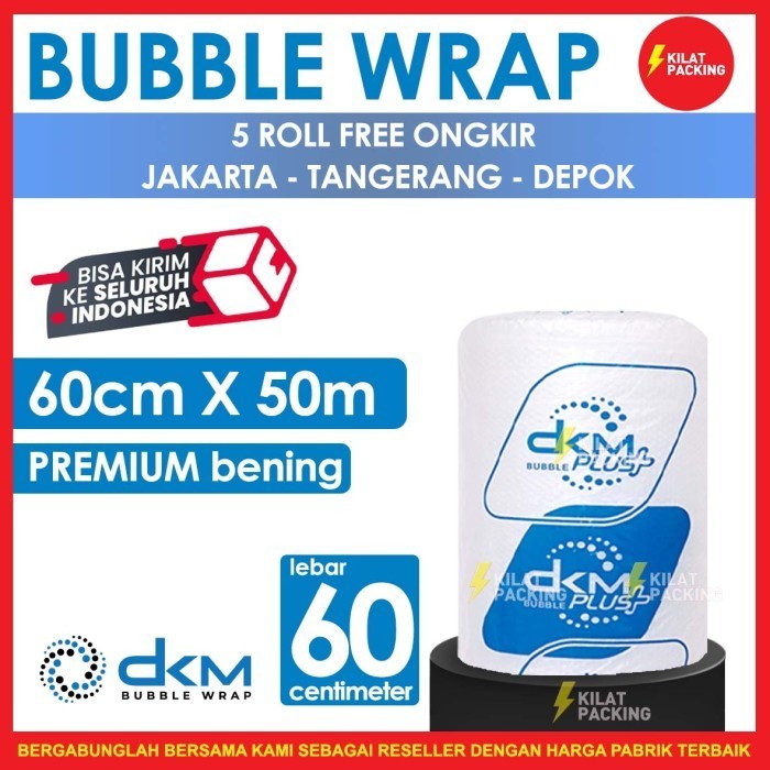 

HOT PROMO Bubble Wrap 50m x 60cm bening premium delkomas