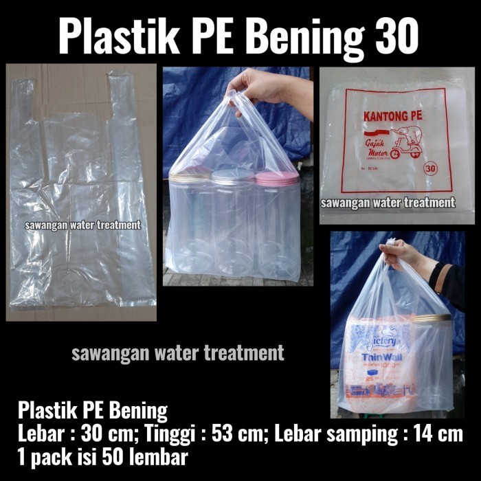 

SALE Kantong Plastik Bening 30 /Plastik PE Bening 30