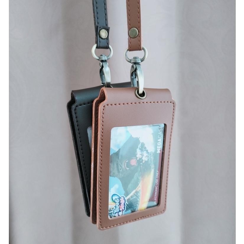 

BisaCod Id Card Name Tag Kulit Holder Double Flip Magnet Terbaru Kekinian Original