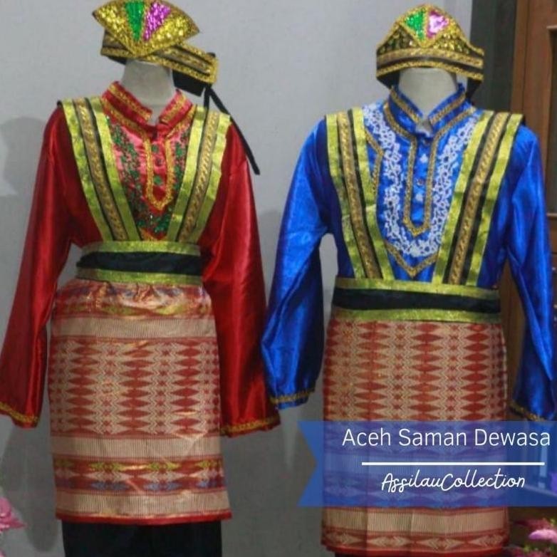PROMOOO BAJU ADAT ACEH SAMAN DEWASA SATUAN/(PRIA&WANITA)