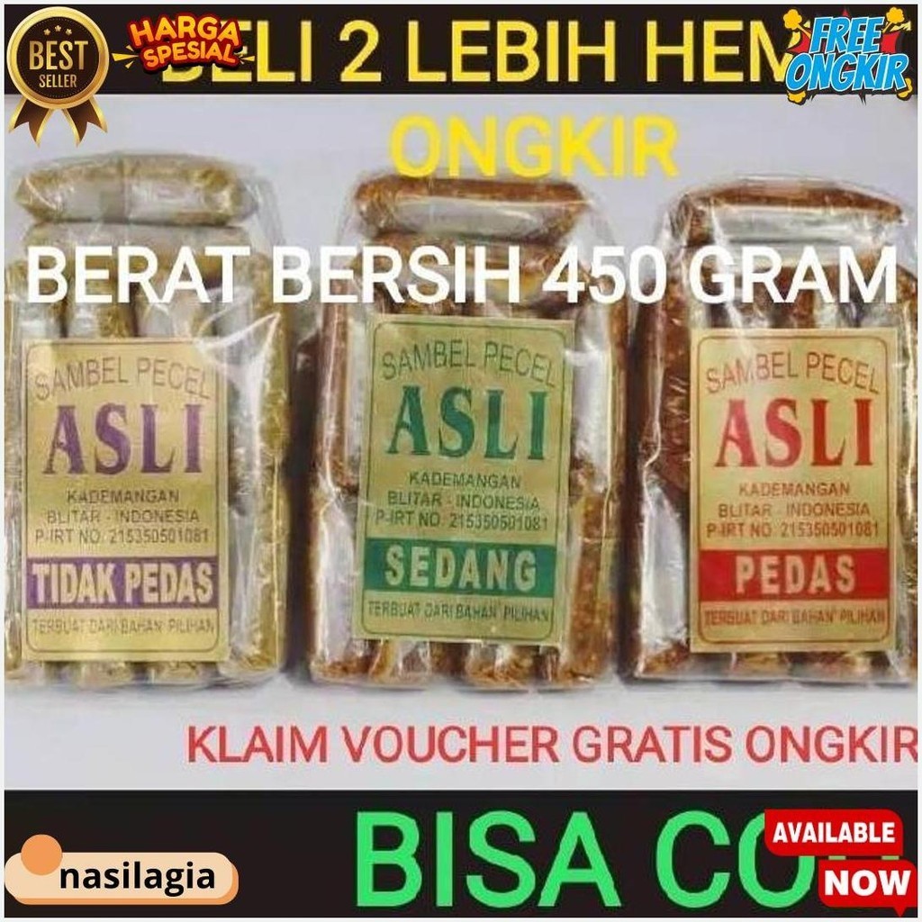 

Sambel Pecel Asli Blitar / Sambal Pecel Asli 450 Gram Termurah Banget