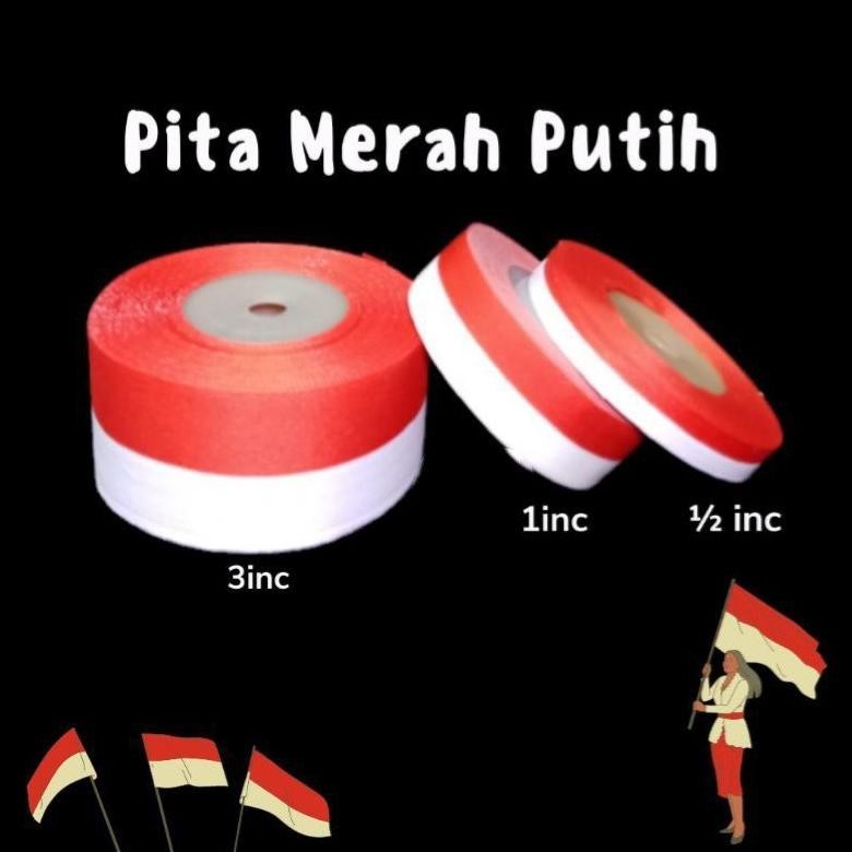 

TERMURAH Pita Kain Merah Putih HUT RI Serbaguna (1/2 " - 2") DISKOM