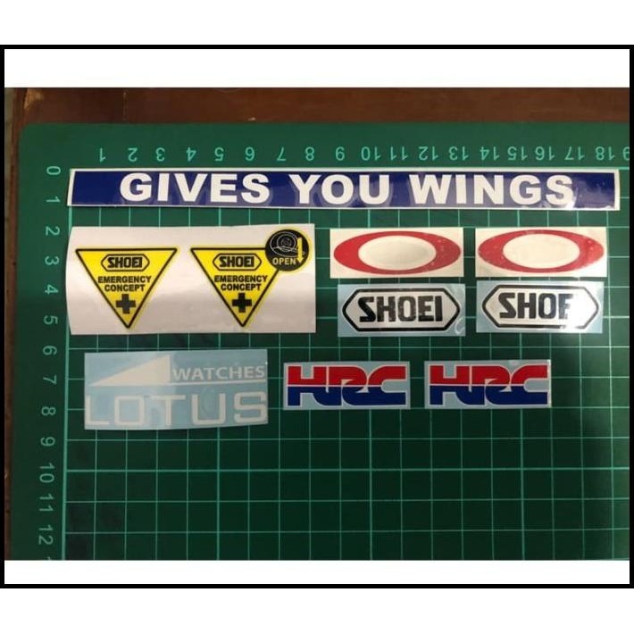 TERMURAH STIKER HELM STICKER HELMET SHOEI MARK MARQUEZ LOTUS