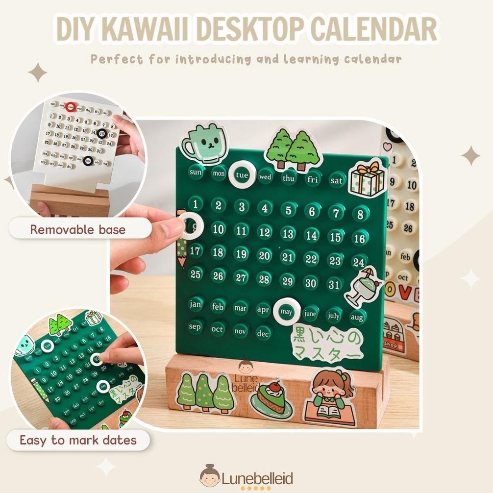 

SALE DIY Kawaii Desktop Calendar / Kalender Meja Belajar / Hadiah Kado Natal Anak XD27