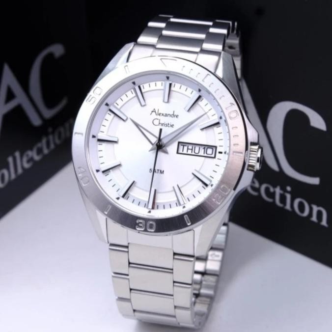 ALEXANDRE CHRISTIE AC6512 AC 6512 SILVER BLACK JAM PRIA ORIGINAL