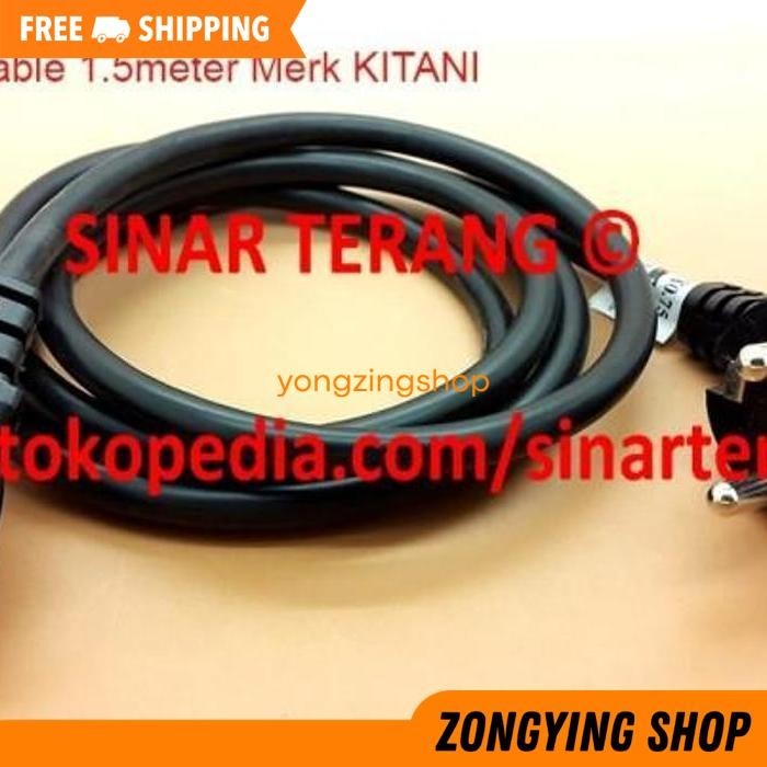 KABEL POWER 1,5 M KITANI CABLE LISTRIK NYMHY 3X0,75 10A STEKER BENGKOK ZONGYING SHOP TERMURAH