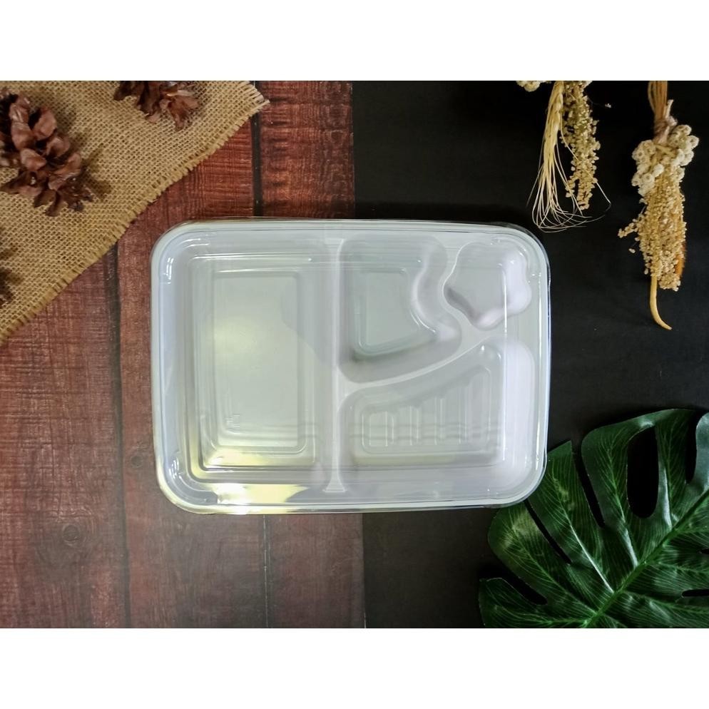 Mika Bento Sekat 4 Bintang Putih merk Oripack