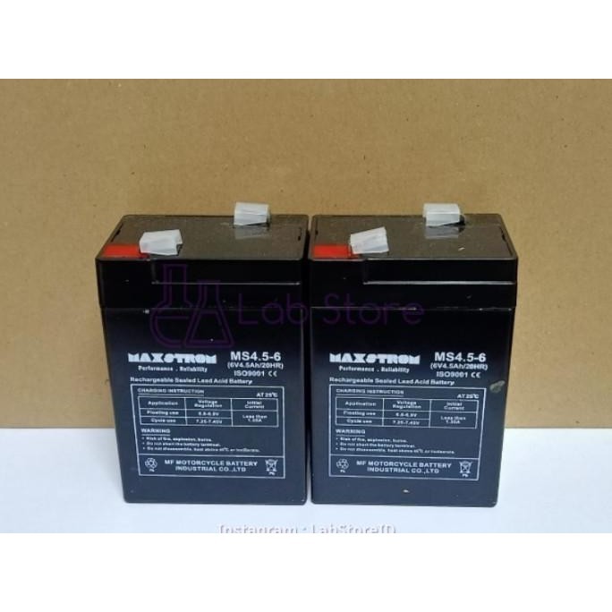 Baterai Batre Battery Aki Kering 6V 6 V 6Volt 4Ah Lampu Emergency