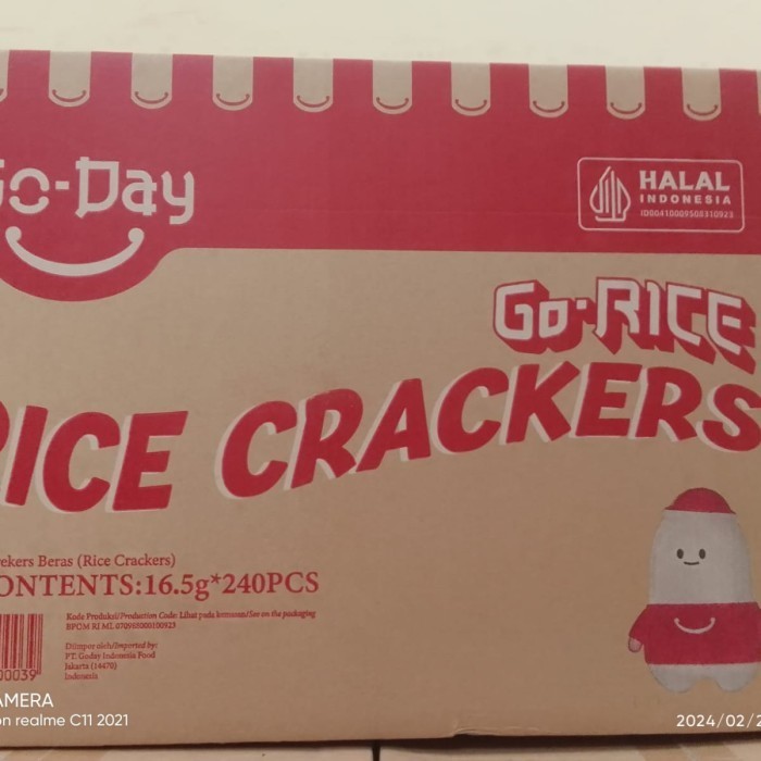 

TERLENGKAP Biskuit Go Day Rice Crackers 1 pack isi 60pcs