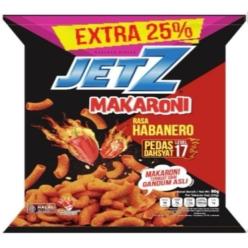 S03218 JETZ MAKARONI LEVEL 17 HABANERO SNACK 100GR BKS MAJU BERSAMA (20250421)