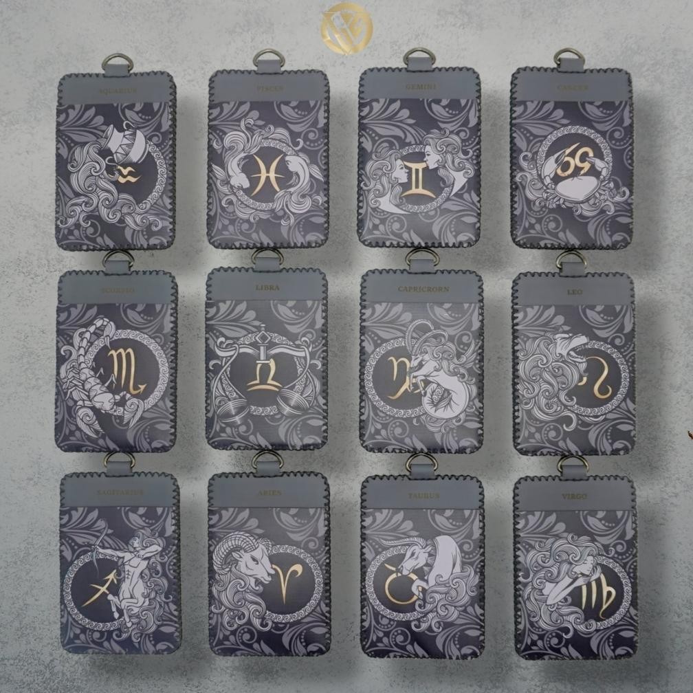 

Hot Sale Holder Id Card Zodiak Leather - Lanyard Printing Grafir Custom - Grey Termurah