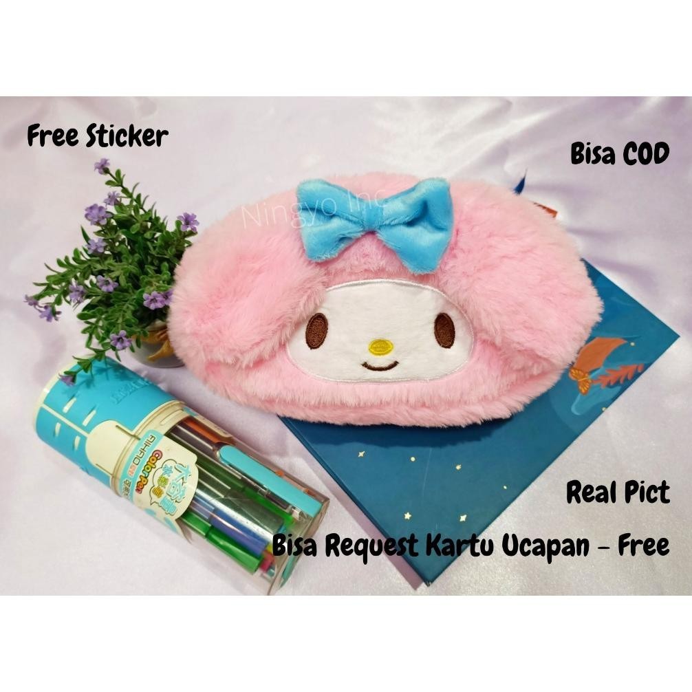 

Murah Meriah Tempat Pensil Dompet Serba Guna Kosmetik Pouch Cantik Lucu Karakter Sanrio Bulu Halus Premium Ybw-2429
